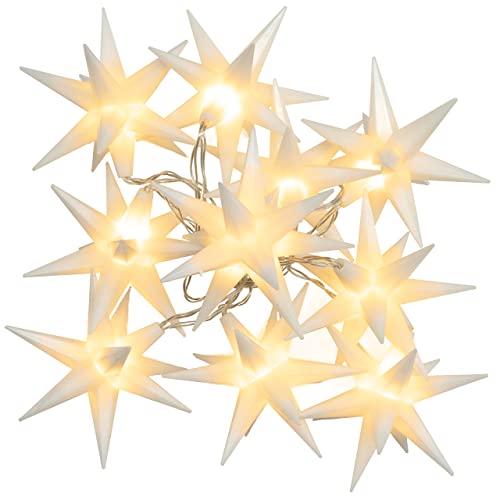 Nipach GmbH 10 LED Lichterkette Weihnachts-Sterne weiß Trafo Timer Weihnachts-Deko Sternenkette Weihnachtssternkette Weihnachtsdeko Xmas-Deko Nipach GmbH 10 LED Lichterkette Weihnachts-Sterne weiß Trafo Timer Weihnachts-Deko Sternenkette Weihnachtssternkette Weihnachtsdeko Xmas-Deko von Nipach GmbH