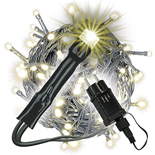 Nipach GmbH 200er LED Lichterkette Innen und Außen grünes Kabel Weihnachtsbeleuchtung (warmweiß) von Nipach GmbH