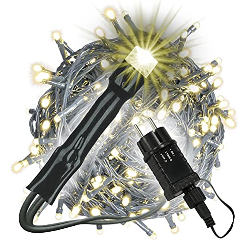 Nipach GmbH 400 LED Lichterkette warm weiß für Innen Aussen grünes Kabel Trafo Timer 50 Meter Weihnachtsbeleuchtung Weihnachtsdeko Partydeko Xmas-Deko Nipach GmbH 400 LED Lichterkette warm weiß für Innen Aussen grünes Kabel Trafo Timer 50 Meter Weihnachtsbeleuchtung Weihnachtsdeko Partydeko Xmas-Deko von Nipach GmbH
