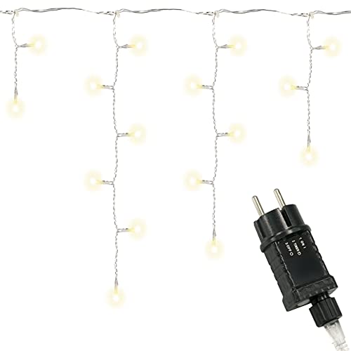 Nipach GmbH 400 LED warm weiß Eisregen Eiszapfen Lichterkette Trafo Timer transparentes Kabel Außen Weihnachtsdeko Partylichter Weihnachtsbeleuchtung Xmas Nipach GmbH 400 LED warm weiß Eisregen Eiszapfen Lichterkette Trafo Timer transparentes Kabel Außen Weihnachtsdeko Partylichter Weihnachtsbeleuchtung Xmas von Nipach GmbH