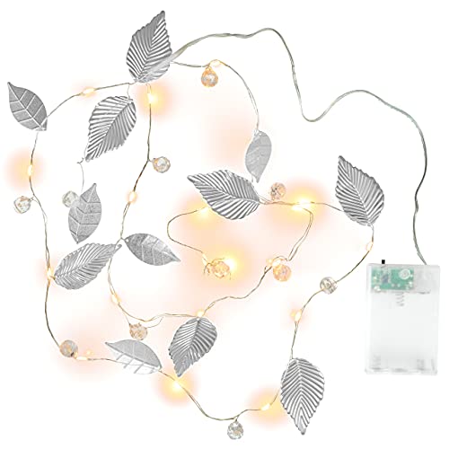 Nipach GmbH Lichterkette „Perlen + Blätter“ SILBER 20 LED warm weiß Batterie Timer Xmas-Deko Weihnachts-Deko Weihnachtsbeleuchtung Nipach GmbH Lichterkette „Perlen + Blätter“ SILBER 20 LED warm weiß Batterie Timer Xmas-Deko Weihnachts-Deko Weihnachtsbeleuchtung von Nipach GmbH