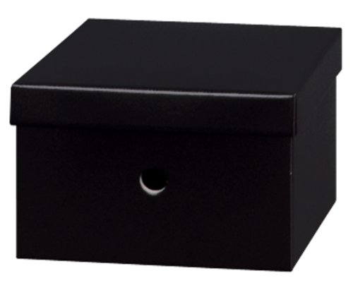 NIPS 112140101 UNI COLOUR Mehrzweckbox mit Deckel, schwarz - B 26,5 x T 26,5 x H 16,5 cm von Nips