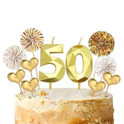 Geburtstagskerzen Zahlen 50 Gold,3D Kerzen Geburtstag für Tortendeko und Kuchendeko,Deko 50 Geburtstags Mann Frau,Geburtstag Kerzen Deko für Geburtstagsfeier,Hochzeiten Geburtstagskerzen Zahlen 50 Gold,3D Kerzen Geburtstag für Tortendeko und Kuchendeko,Deko 50 Geburtstags Mann Frau,Geburtstag Kerzen Deko für Geburtstagsfeier,Hochzeiten von Nirecu