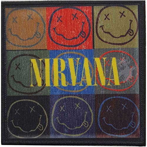 Nirvana - Aufnäher zum Aufbügeln, Quadratisch, Einheitsgröße, mehrfarbig von Nirvana
