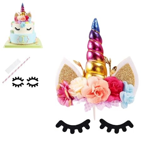 Nishine Tortenaufsatz mit Rosenblüte, für Geburtstagsparty, Kuchendekoration (Farbenfroh) von Nishine