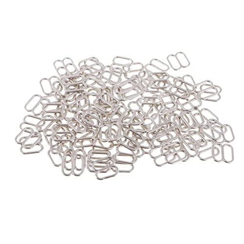 Nishiyuenyi 10 Metall Gleithaken für BH Träger mit 9 Dessous Einstellern 25 Mm, 100 Stück 8 mm 8-Form von Nishiyuenyi