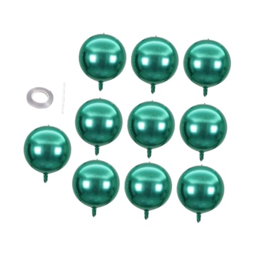 Nishiyuenyi 10 Stück 22 Zoll Folienballons mit Zubehör für Feiern, GrÜn von Nishiyuenyi