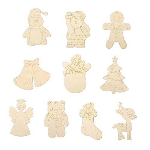 Nishiyuenyi 10 Stück Unbehandelte Holzscheiben, Ausschnitte, 10 Stile, Lackierbare Holzrohlinge Zum Basteln Nishiyuenyi 10 Stück Unbehandelte Holzscheiben, Ausschnitte, 10 Stile, Lackierbare Holzrohlinge Zum Basteln von Nishiyuenyi
