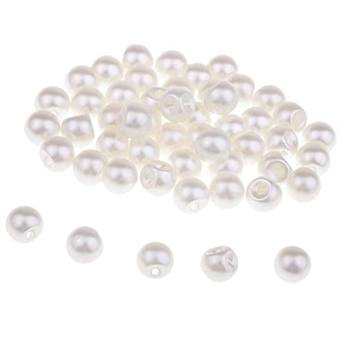 Nishiyuenyi 100 Stücke Perle Knöpfe Nähen Tasten Kleidung Zubehör, 12 mm Nishiyuenyi 100 Stücke Perle Knöpfe Nähen Tasten Kleidung Zubehör, 12 mm von Nishiyuenyi