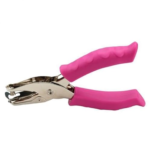 Nishiyuenyi 2 Fach Papierpunch Perforator Metall Hand Gehalten Papier Puncher Pink 6mm von Nishiyuenyi