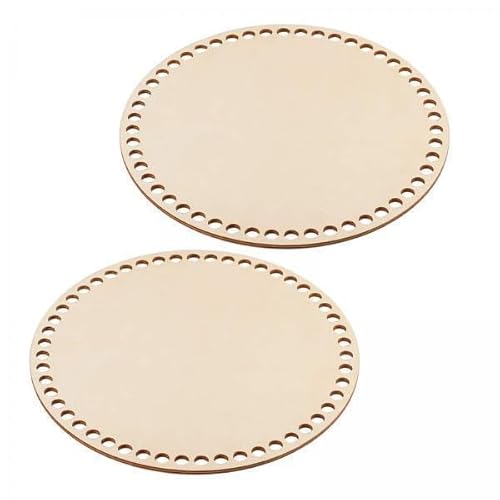 Nishiyuenyi 2 X Holzkorbboden, Kreisförmiger, Leerer Häkelkorb, Holzsockel für DIY Korbflechtbedarf, Basteln, Heimdekoration Nishiyuenyi 2 X Holzkorbboden, Kreisförmiger, Leerer Häkelkorb, Holzsockel für DIY Korbflechtbedarf, Basteln, Heimdekoration von Nishiyuenyi