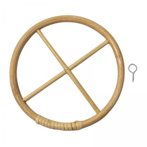 Nishiyuenyi 2 X Makramee Ringe Aus Holz Zum Basteln Zum Aufhängen von Windspielen, Wanddekoration, Ornament Nishiyuenyi 2 X Makramee Ringe Aus Holz Zum Basteln Zum Aufhängen von Windspielen, Wanddekoration, Ornament von Nishiyuenyi