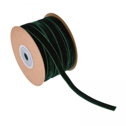Nishiyuenyi 2 X Samtband, Dekoratives Band mit Spule, 1 Cm Breit, 20 Yards, DIY Floristenband Zum Verpacken von Geschenken, Kunsthandwerk, Einladungen, Nähen von Nishiyuenyi