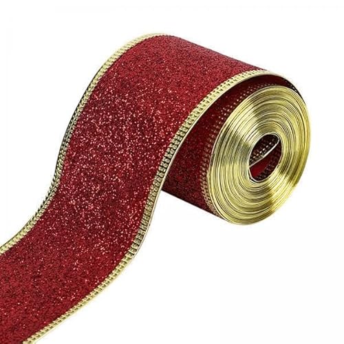 Nishiyuenyi 2X 2 Zoll X 90 Yards Weihnachten Draht Rand Band Flexible DIY Weihnachten Dekoration Elegante für Geschenk Wrap Nishiyuenyi 2X 2 Zoll X 90 Yards Weihnachten Draht Rand Band Flexible DIY Weihnachten Dekoration Elegante für Geschenk Wrap von Nishiyuenyi