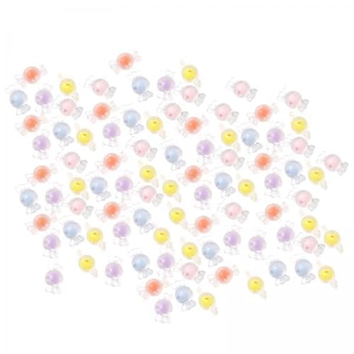 Nishiyuenyi 2x100 Stück Bunte Acrylperlen mit Loch Zur Schmuckherstellung, Süßigkeiten von Nishiyuenyi