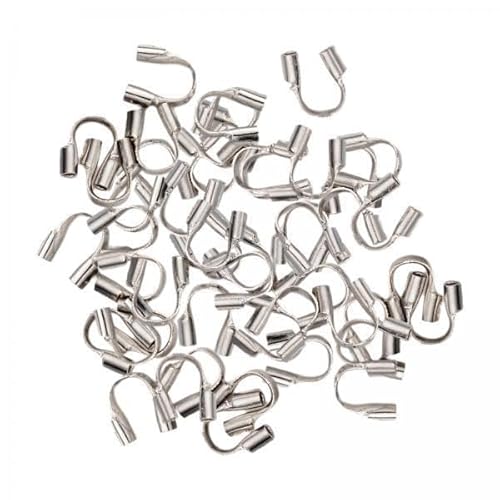 Nishiyuenyi 2x100pcs Wire Guards Loops Drahtkabelschutz für Schmuckherstellung DIY Anhänger von Nishiyuenyi