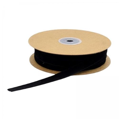 Nishiyuenyi 2xSingle Side Velvet Ribbon 1 Roll Vintage für Ornamente Weihnachten Accessoires Schwarz von Nishiyuenyi