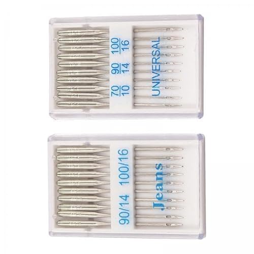 Nishiyuenyi 3 X 20 Stück Nähmaschinennadeln Aus Edelstahl mit Normaler Spitze, Zubehör für Eine Vielzahl von Stoffen, Jeans, Dünne Stoffe Nishiyuenyi 3 X 20 Stück Nähmaschinennadeln Aus Edelstahl mit Normaler Spitze, Zubehör für Eine Vielzahl von Stoffen, Jeans, Dünne Stoffe von Nishiyuenyi