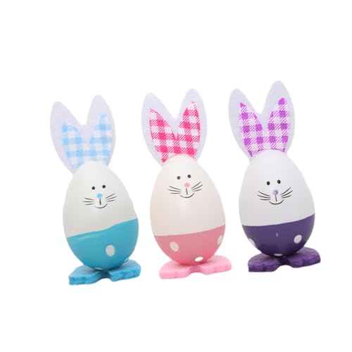 Nishiyuenyi 3 X Ostereier, Dekoartikel für Die Osterzeit, Geschenkoption mit Kanincheneiern für Kommode Und Bücherregal, Lila Blaurosa von Nishiyuenyi