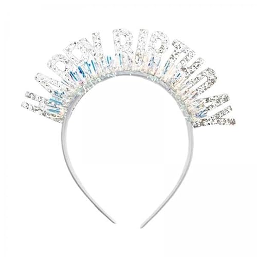 Nishiyuenyi 3x Stirnband Haarband Headwear Haarreif Band Verschluss Glitter Geburtstag Tiara Geburtstag Krone für Party Nishiyuenyi 3x Stirnband Haarband Headwear Haarreif Band Verschluss Glitter Geburtstag Tiara Geburtstag Krone für Party von Nishiyuenyi