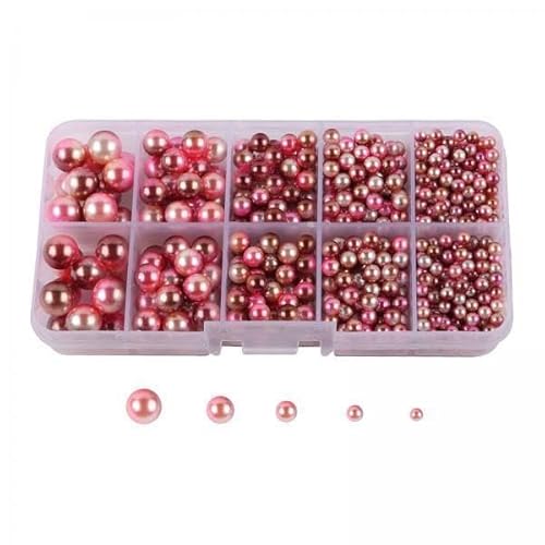 Nishiyuenyi 3x Ungebohrte Perlen für DIY Projekte, 4 Mm bis 10 Mm, Lose Perlen für Bastelarbeiten von Nishiyuenyi