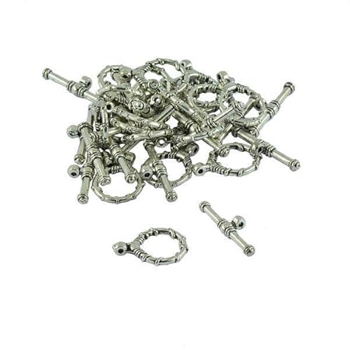Nishiyuenyi 3x20 Sets Tibetsilber Draht Gewickelt OT Knebelverschlüsse Schmuck DIY Erkenntnisse von Nishiyuenyi