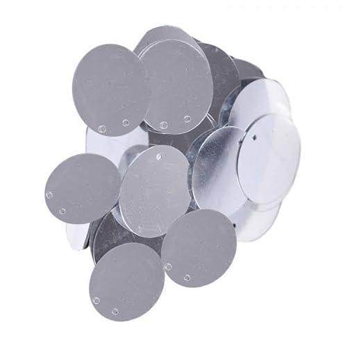 Nishiyuenyi 3x85 Stück 20mm Flache Pailletten, DIY Haarschmuck, Verzierungen, Haarnadeln Dekorative Patches, für Stickerei, Nähen, Männer von Nishiyuenyi