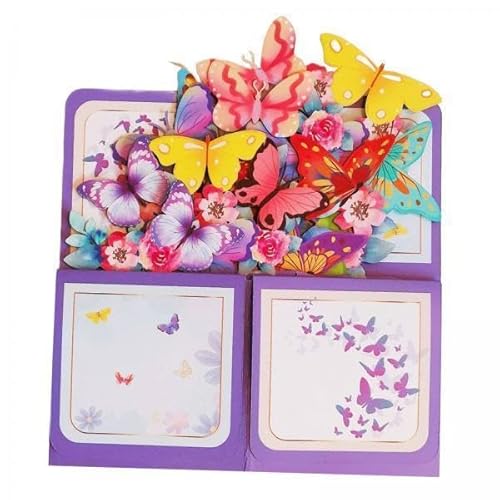 Nishiyuenyi 4 X 3D Schmetterlings Popup Karte, Grußkarte, Box, Karte, Muttertagskarte für Glückwünsche, Einladungen, Jahrestage, Feiertage, Dekoration Nishiyuenyi 4 X 3D Schmetterlings Popup Karte, Grußkarte, Box, Karte, Muttertagskarte für Glückwünsche, Einladungen, Jahrestage, Feiertage, Dekoration von Nishiyuenyi