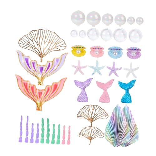 Nishiyuenyi 40Pcs Meerjungfrau Kuchen Topper Backen Werkzeug Elegante unter Die Meer Kuchen Dekor für Nishiyuenyi 40Pcs Meerjungfrau Kuchen Topper Backen Werkzeug Elegante unter Die Meer Kuchen Dekor für von Nishiyuenyi