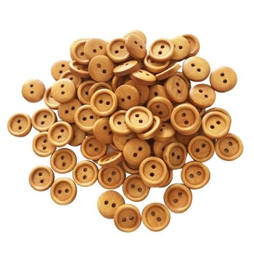 Nishiyuenyi 4x 100pcs Vintage 2 Löcher Holzknöpfe Zum Nähen Scrapbooking von Nishiyuenyi