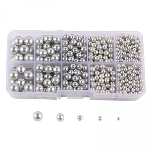 Nishiyuenyi 4x Ungebohrte Perlen für DIY Projekte, 4 Mm bis 10 Mm, Lose Perlen für Bastelarbeiten von Nishiyuenyi