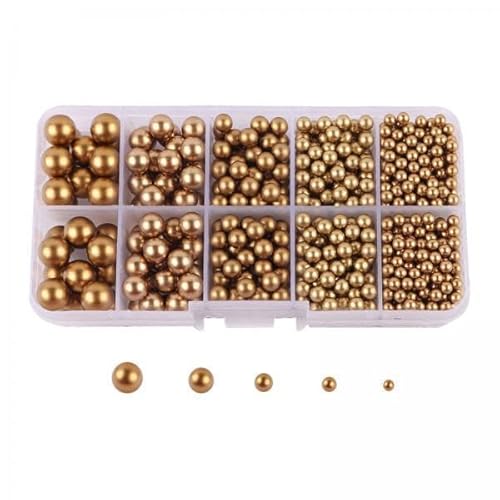 Nishiyuenyi 4x Ungebohrte Perlen für DIY Projekte, 4 Mm bis 10 Mm, Lose Perlen für Bastelarbeiten von Nishiyuenyi