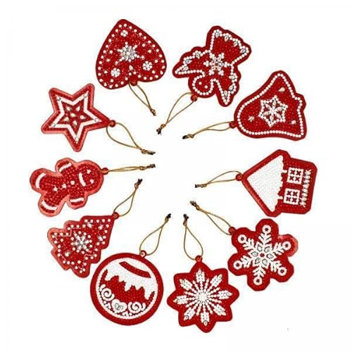 Nishiyuenyi 4x10 Stück Weihnachts DIY Diamant Tags, Schlüssel Anhänger Hängendes Anhänger Handwerk für Familien Dekoration Nishiyuenyi 4x10 Stück Weihnachts DIY Diamant Tags, Schlüssel Anhänger Hängendes Anhänger Handwerk für Familien Dekoration von Nishiyuenyi