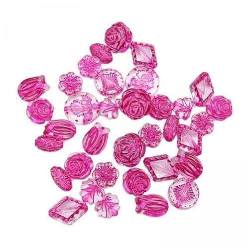 Nishiyuenyi 4xAcrylperlen, Abstandsperlen, DIY Handgefertigte Charm Materialien, Lose Perlen, Blumenperlen für Halsketten Projekte, Anhänger Schmuckherstellung von Nishiyuenyi