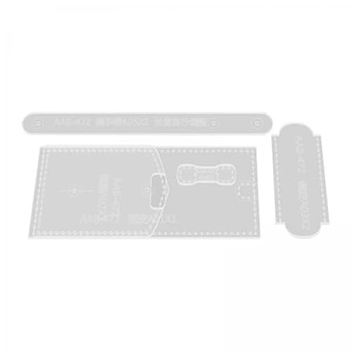 Nishiyuenyi 4xBrieftaschen Acryl Vorlage mit Seitlichem Loch, Quilten, Nähen, Herstellung, Geldbörsen Vorlage, DIY Handwerk, Brillenetui, Kartentasche, Vorlagenwe von Nishiyuenyi