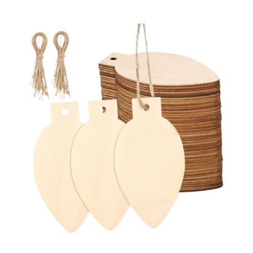 Nishiyuenyi 50 Stück Unfertige Holzschilder Zum Aufhängen, Leere Holzscheiben Zum Malen für Kinder Nishiyuenyi 50 Stück Unfertige Holzschilder Zum Aufhängen, Leere Holzscheiben Zum Malen für Kinder von Nishiyuenyi