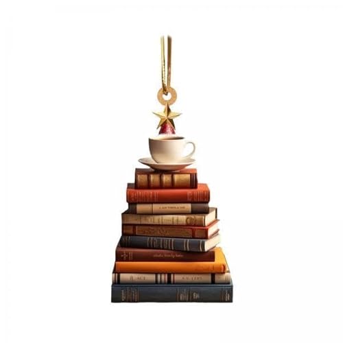 Nishiyuenyi 6 X Weihnachtsbaum Hängeanhänger, Acryl Ornament für Den Innenbereich mit Umhängeband, Weihnachts Hängedekorationen für Wohnzimmer, Büro, Tür von Nishiyuenyi