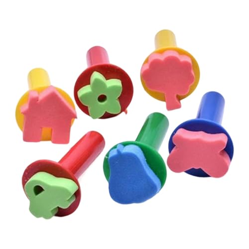 Nishiyuenyi 6X Kinder Malschwamm Stempel Set Tragbare Zeichenwerkzeuge für Jungen Erwachsene Kinder Nishiyuenyi 6X Kinder Malschwamm Stempel Set Tragbare Zeichenwerkzeuge für Jungen Erwachsene Kinder von Nishiyuenyi
