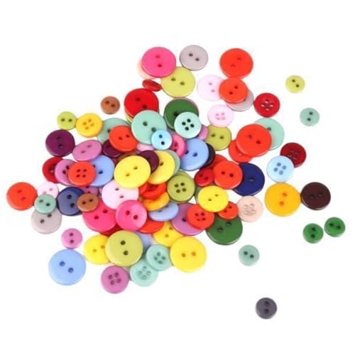 Nishiyuenyi 6x Harz Kinder Runden Knopf Handwerk Nähen Cardmaking Mischgröße Farben 100pcs Nishiyuenyi 6x Harz Kinder Runden Knopf Handwerk Nähen Cardmaking Mischgröße Farben 100pcs von Nishiyuenyi
