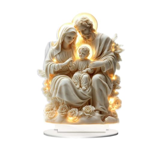 Nishiyuenyi Acrylheilige Familie Figur für Tischdekoration mit Sockel für Wohnbereich, Style B Nishiyuenyi Acrylheilige Familie Figur für Tischdekoration mit Sockel für Wohnbereich, Style B von Nishiyuenyi