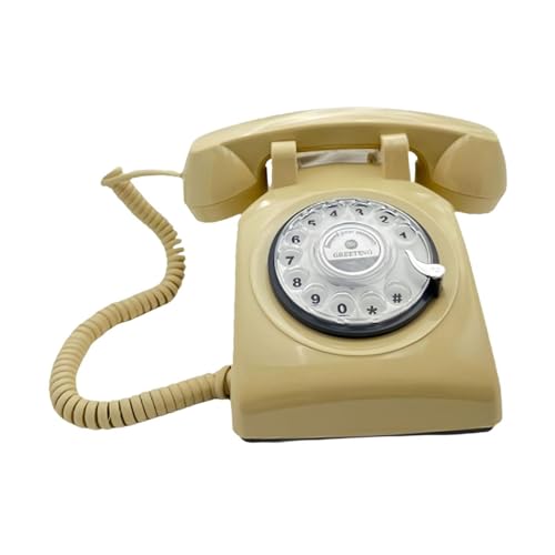 Nishiyuenyi Audio Gästebuch Telefon für Hochzeiten, Sprachrekorder für Nachrichten, Beige von Nishiyuenyi