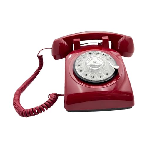 Nishiyuenyi Audio Gästebuch Telefon für Hochzeiten, Sprachrekorder für Nachrichten, Rot von Nishiyuenyi