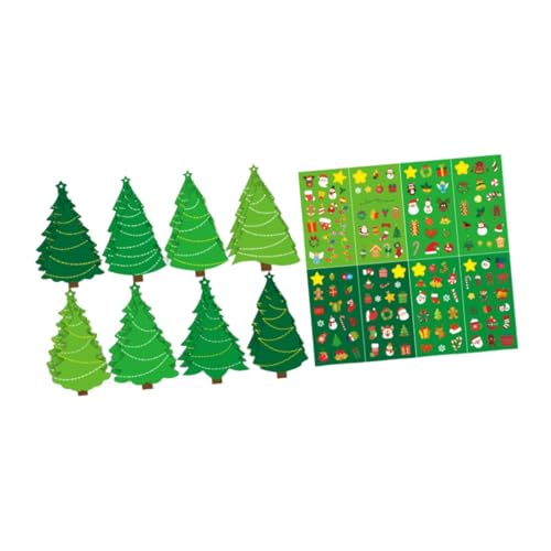 Nishiyuenyi DIY Weihnachtsbaum Bastelset mit Aufklebern Weihnachtsdekorationen Dekorativ von Nishiyuenyi