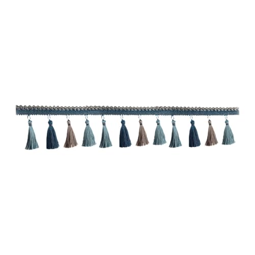 Nishiyuenyi Fransenborte aus Polyester, 8,9 cm Breite, Quasten für Nähprojekte und Dekoration, Blau Nishiyuenyi Fransenborte aus Polyester, 8,9 cm Breite, Quasten für Nähprojekte und Dekoration, Blau von Nishiyuenyi