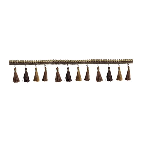 Nishiyuenyi Fransenborte aus Polyester, 8,9 cm Breite, Quasten für Nähprojekte und Dekoration, Braun Nishiyuenyi Fransenborte aus Polyester, 8,9 cm Breite, Quasten für Nähprojekte und Dekoration, Braun von Nishiyuenyi