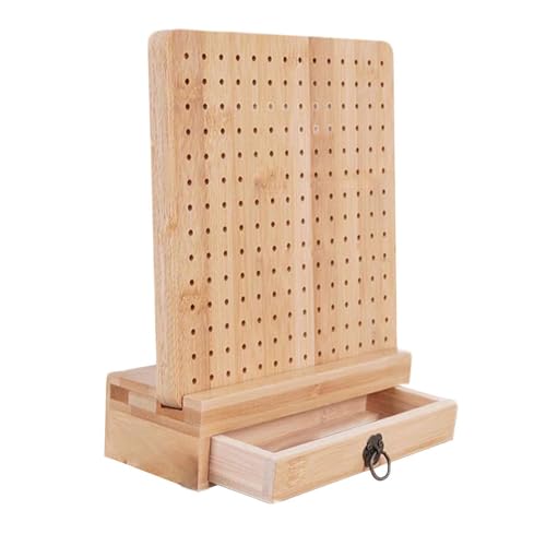 Nishiyuenyi Häkel Blockierbrett, Holzlochbrett, Quadratisches Strick Blockierbrett mit Aufbewahrungsschublade für Häkelprojekte, Granny Squares, Häkelbrett von Nishiyuenyi