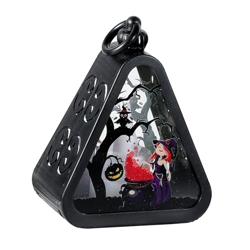 Nishiyuenyi Halloween Licht Laterne Tischleuchte Dekoration Aus Langlebigem Pp mit Realistischem für Besondere Akzente für Esstisch Regal Eingang Par, Hexe von Nishiyuenyi