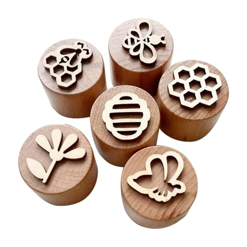 Nishiyuenyi Holzstempel, Tondruckstempel, Holzsiegel, Früherziehung, Kindergarten, Kreatives Kunsthandwerk für Heimwerker, Bastelbedarf für Den Unterricht, Bienen Zyklieren Blumen Nishiyuenyi Holzstempel, Tondruckstempel, Holzsiegel, Früherziehung, Kindergarten, Kreatives Kunsthandwerk für Heimwerker, Bastelbedarf für Den Unterricht, Bienen Zyklieren Blumen von Nishiyuenyi