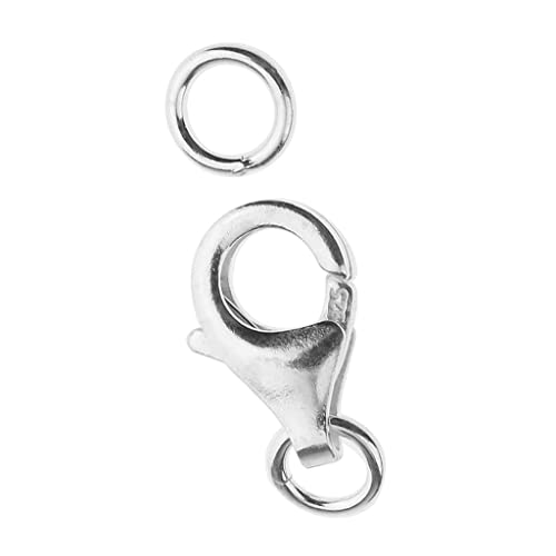 Nishiyuenyi Karabinerverschluss für Schmuck Als Robuster Hakenverschluss Und Schmuckteil Aus Echtem 925 Silber EIN Langlebiger Verbinder für DIY Bastelpr, Silber, 8mm Nishiyuenyi Karabinerverschluss für Schmuck Als Robuster Hakenverschluss Und Schmuckteil Aus Echtem 925 Silber EIN Langlebiger Verbinder für DIY Bastelpr, Silber, 8mm von Nishiyuenyi