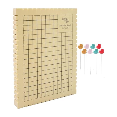 Nishiyuenyi Macrame Board Bastelbrett Aus Dickem Schaumstoff mit Seitlichen Vertiefungen Knotenkreationen Schnurwerkzeug Makramee Cording Board Armband Flechtbret, 6x9 Zoll Nishiyuenyi Macrame Board Bastelbrett Aus Dickem Schaumstoff mit Seitlichen Vertiefungen Knotenkreationen Schnurwerkzeug Makramee Cording Board Armband Flechtbret, 6x9 Zoll von Nishiyuenyi